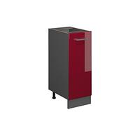 Meuble de cuisine R-Line, 30cm sans PT, Rouge brillant/Anthracite, Vicco 37831