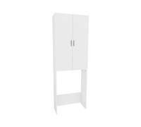 Meuble de machine à laver Martha, 64x190cm avec 2 portes longues, Blanc, Vicco 40273