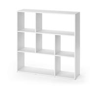 Vicco Meuble de Rangement Cube Nove, Blanc, 107.2x107.8cm | 7 compartiments, pour le rangement et utilisable comme séparateur de pièce