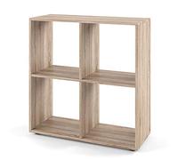 Vicco Meuble de Rangement Cube Tetra, Sonoma, 72.6x72cm | pour le rangement et la présentation de livres ou de boîtes décoratives