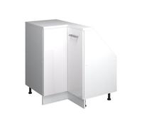 Vicco Meuble sous Pente Armoire d'angle Rion Blanc Brillant/Blanc | L75.6 x P46 cm , avec 1 porte, gain de place pour les pièces mansardées
