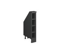 Vicco Meuble de Rangement sous Pente Rion, Anthracite/Anthracite | Rangement ouvert · Profondeur 46 cm · Pieds réglables en hauteur · 3 Tablettes