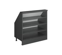 Vicco Meuble de Rangement sous Pente Rion, Anthracite/Anthracite, L80 x P46 cm avec 4 Compartiments, Gain de Place pour Les pièces mansardées