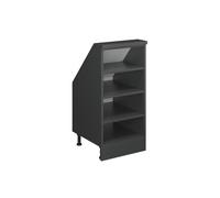 Vicco Meuble de Rangement sous Pente Rion, Anthracite/Anthracite | Rangement ouvert · Profondeur 46 cm · Pieds réglables en hauteur · 3 Tablettes