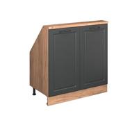 Vicco Meuble de Rangement sous Pente Rion, Anthracite Campagne/Chêne doré