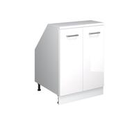 Vicco Meuble de Rangement sous Pente Rion, Blanc Haute Brillance/Blanc