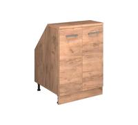 Vicco Meuble de Rangement sous Pente Rion, Chêne doré/Chêne doré | Façade robuste · Profondeur 60 cm · Pieds réglables en hauteur · 2 Portes · ✓ Pour différentes inclinaisons de toit