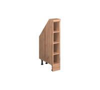 Vicco Meuble de Rangement sous Pente Rion, Chêne doré/Chêne doré | Rangement ouvert · Profondeur 46 cm · Pieds réglables en hauteur · 3 Tablettes