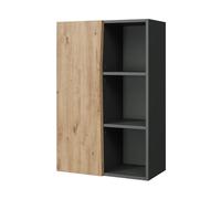 Vicco Meuble de Salle de Bain mi-Hauteur Willow, Artisan, 56x86cm | avec 3 compartiments ouverts, adapté au montage mural et à différentes tailles de salle de bain