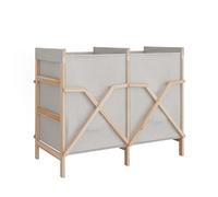Vicco Meuble de Salle de Bain pour buanderie Bruno, Beige 80x64cm avec 2 Compartiments