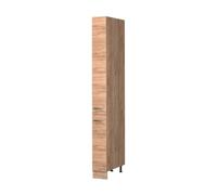 Vicco Meuble Haute de Cuisine Fame-Line, Chêne doré/Chêne doré, 20cm | 2 portes coulissantes · Coulisses métalliques à extension totale · Pieds réglables en hauteur · Poignées en métal