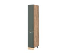 Vicco Meuble Haute de Cuisine Fame-Line, Vert Or Campagne, 30cm | Façade en MDF · Coulisses métalliques à extension totale · Pieds réglables en hauteur · Poignées en métal