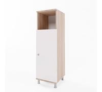 Vicco Meuble Middle Fynn, Sonoma/Blanc, 30x95cm | pour le rangement des accessoires de salle de bain et compatible avec Fynn