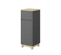 Vicco Meuble Middle Livia, Anthracite, 30x80cm avec tiroir, pour Le Rangement au-Dessus des Toilettes avec Espace étagère Ouvert