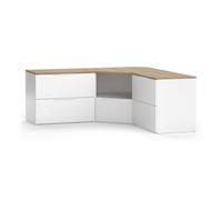 Vicco Meuble-paroi Wido, Blanc, 3 Parties, adapté à la Fixation Murale et combinable avec d'autres modules