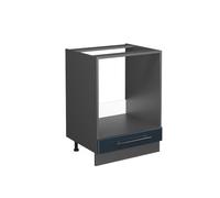 Vicco Meuble pour Four Fame-Line, Bleu foncé Brillant, 60cm | Façade en MDF · Sans plan de travail · Pieds réglables en hauteur · Poignées en métal · Intégration facile