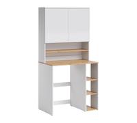 Vicco Meuble pour Lave-Linge Viktor, Blanc/Chêne Artisan, 93.6x88.2cm 2 pièces avec étagère