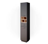 Vicco Meuble Salle de Bain Beatrice, Anthracite, 38x190cm, pour Le Rangement des Accessoires de Salle de Bain et Compatible avec Beatrice