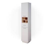 Vicco Meuble Salle de Bain Beatrice, Blanc, 38x190cm | pour le rangement des accessoires de salle de bain et compatible avec Beatrice