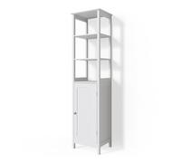 Vicco Meuble Salle de Bain Bianco, Blanc, 40x160cm | pour le rangement avec étagères ouvertes et tablettes