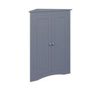 Vicco Meuble Salle de Bain Bianco, Gris, 56x80cm | avec 2 portes, pour le rangement des accessoires de salle de bain et une utilisation flexible
