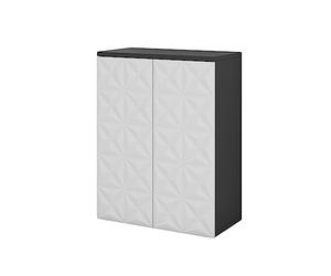 Vicco Meuble Salle de Bain Edge, Noir, 60x79.5cm | avec 2 portes et 3 compartiments, pour le rangement dans la salle de bain avec mécanisme push-to-open
