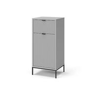 Vicco Meuble Salle de Bain Eliza, Gris, 40x87cm | avec porte et tiroir, pour le rangement dans la salle de bain ou à combiner avec Eliza