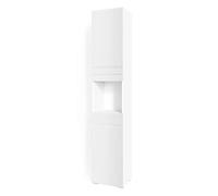 Vicco Meuble Salle de Bain Fredd, Blanc Haute Brillance, 36.4x190.5cm | à suspendre au mur avec deux étagères intérieures réglables