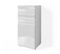 Meuble salle de bain Fredd, 36.4x79cm, Blanc Haute brillance, Vicco 30382