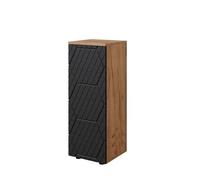 Vicco Meuble Salle de Bain Irma Anthracite nid d'abeille 30x81cm | avec 1 tiroir, 2 compartiments, salle de bain, pour le rangement dans la salle de bain, combinable avec la série Irma