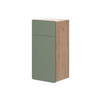 Vicco Meuble Salle de Bain Izan, Vert/Force de l'or Chêne, 36.6x76.6cm | avec tiroir et porte, à suspendre au mur pour combiner avec d'autres meubles de salle de bain Izan