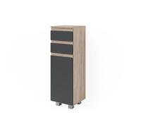 Vicco Meuble Salle de Bain J-Shape, Anthracite, 30x95cm | pour le rangement des accessoires de salle de bain et des produits de soin