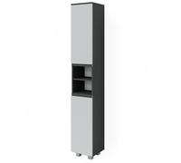 Vicco Meuble Salle de Bain J-Shape, Blanc, 30x190cm | pour le rangement et la combinaison avec d'autres éléments en forme de J