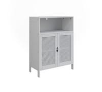 Vicco Meuble Salle de Bain Liora, Blanc, 60x80cm | avec 2 portes, pour le rangement des accessoires de salle de bain et des serviettes
