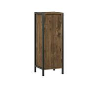 Vicco Meuble Salle de Bain Naola, Chêne/Noir, 30x80cm | avec 3 compartiments, pour le rangement des accessoires de salle de bain et des serviettes