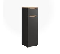 Vicco Meuble salle de bain "Ruben", Anthracite/Chêne Artisan 30.2 x 97.5 cm | 1 Tiroir · 1 Porte · Rangement fermé · Forme peu encombrante · Pour produits de soin & accessoires de salle de bains