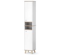 Vicco Meuble Salle de Bain Senyo, Blanc, 30x174cm | adapté à la fixation murale et compatible avec les meubles Senyo