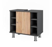 Vicco Meuble sous lavabo Fynn, Chêne doré/Anthracite, 60x54cm
