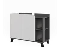 Vicco Meuble sous-lavabo Karen, Anthracite/Blanc, 80x65cm