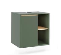 Vicco Meuble sous lavabo Viola, Vert/Artisan, 60x60cm | avec des étagères ouvertes, convient pour une installation sous des lavabos standards