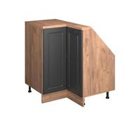 Vicco Meuble sous Pente Armoire d'angle Rion Anthracite Campagne/Chêne doré | Façade en MDF · Profondeur 46 cm · Pieds réglables en hauteur · Relie deux côtés sous pente