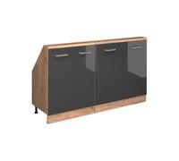 Vicco Meuble sous Pente R-Line, Anthracite Haute Brillance, 140cm