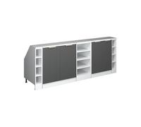 Vicco Meuble sous Pente R-Line, Anthracite-Or, 210cm Lot de 5 caissons 60 cm de Profondeur, Convient aux Murs inclinés et à Une Installation de Cuisine Variable