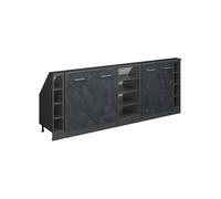 Vicco Meuble sous Pente R-Line, Béton Noir, 210cm