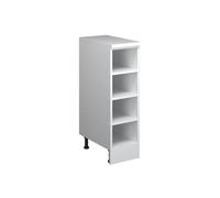 Vicco Meuble sous pente "R-Line", Blanc/Blanc 25 cm | Rangement ouvert · Profondeur 46 cm · Pieds réglables en hauteur · 3 Tablettes · ✓ Pour zones de toit droites