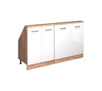 Vicco Meuble sous Pente R-Line, Blanc Haute Brillance, 140cm