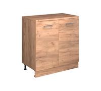 Vicco Meuble sous Pente R-Line, Chêne de Force doré, 80cm sans Pente avec 2 Portes