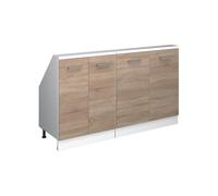 Meuble sous pente R-Line, 140cm Lot de 2, Sonoma/Blanc, Vicco 58167