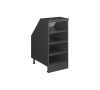 Vicco Meuble sous Pente Rion, Anthracite/Anthracite, 40 x 60 cm 4 Compartiments, 60 cm de Profondeur, Gain de Place pour Les pièces mansardées