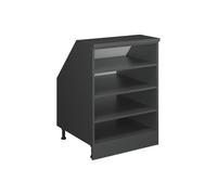 Vicco Meuble sous Pente Rion, Anthracite/Anthracite, 60 x 60 cm 4 Compartiments, 60 cm de Profondeur, Gain de Place pour Les pièces mansardées